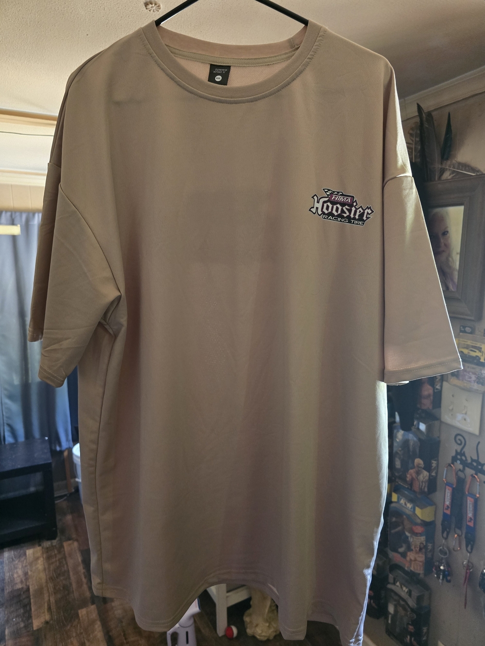 Hoosier Racing Tires Men's Short-Sleeve Tee — Tan